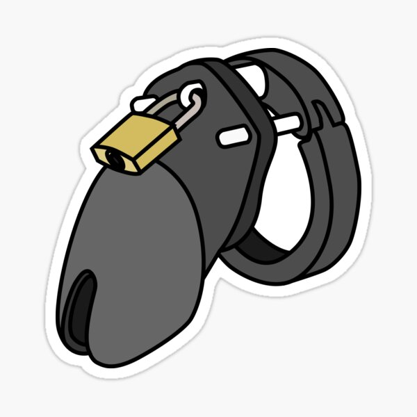 Chastity Cage (Black) Sticker