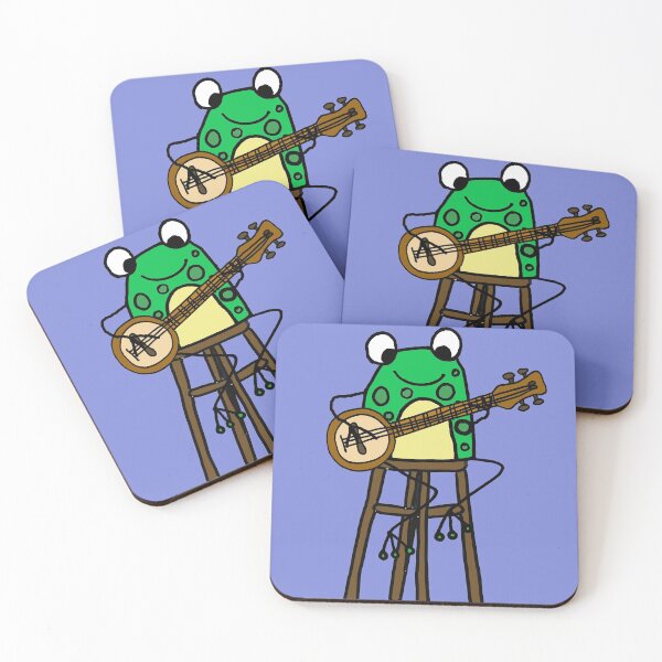Item preview, Funny Frog Playing Banjo Music Cartoon designed and sold by Nature's Fancy.