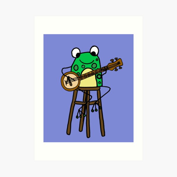 Frog Playing Banjo Art Prints | Redbubble