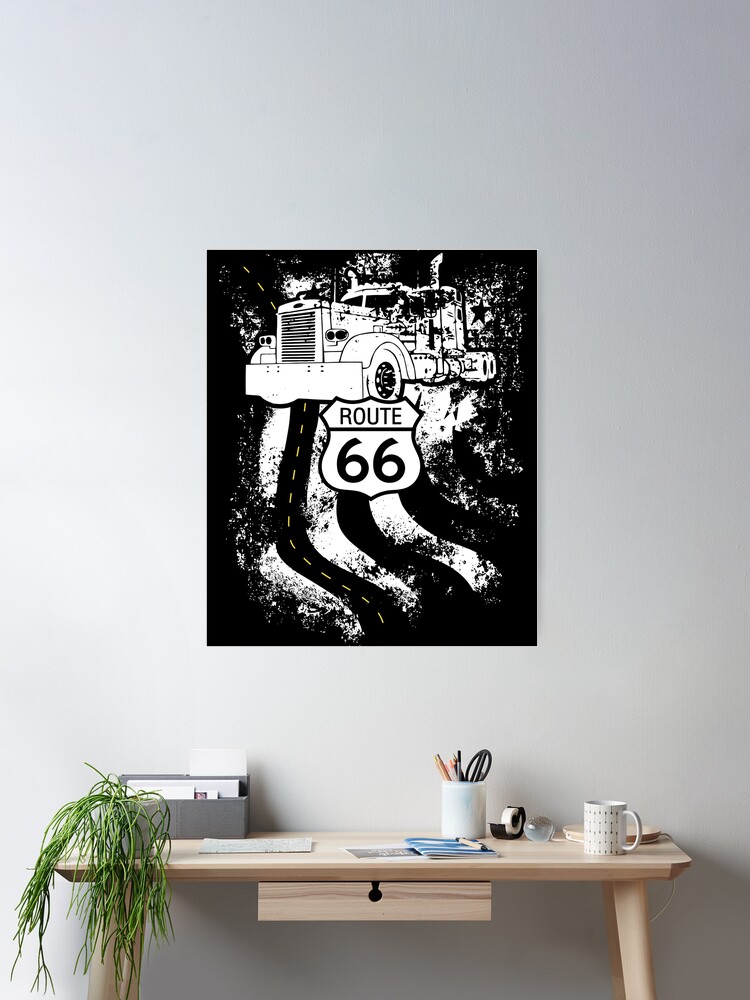 Thumbnail 2 of 3, Poster, Route 66 Big Rig Adventure designed and sold by peaktee.