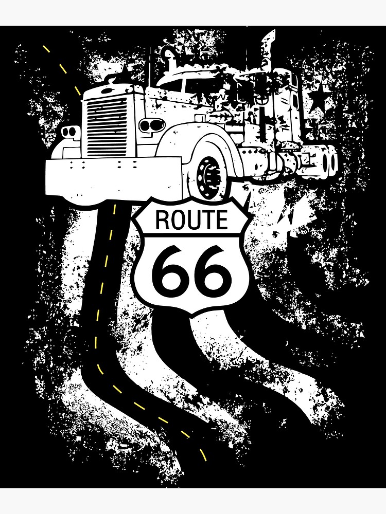 Thumbnail 3 of 3, Poster, Route 66 Big Rig Adventure designed and sold by peaktee.