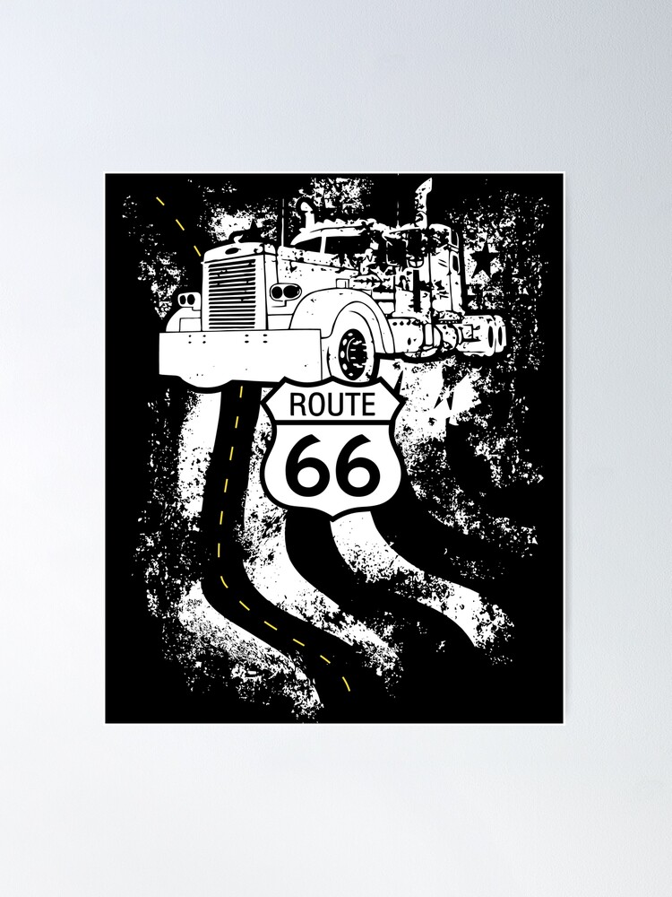 Thumbnail 1 of 3, Poster, Route 66 Big Rig Adventure designed and sold by peaktee.