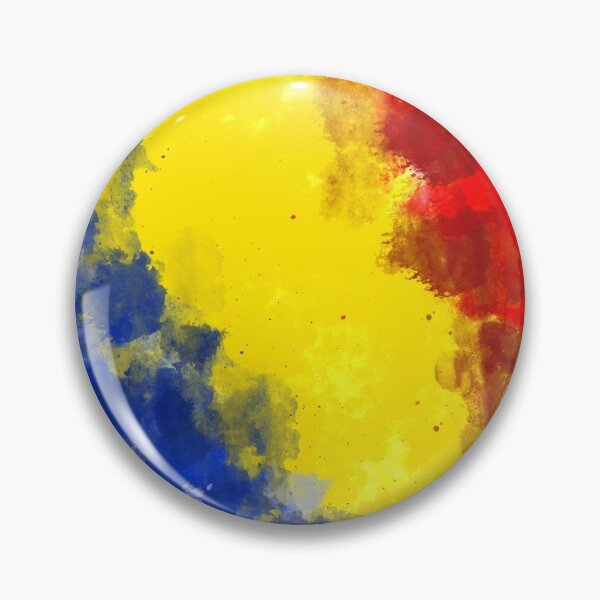 Item preview, Flag of Romania Splash blue yellow red 2024 designed and sold by aloresarts.