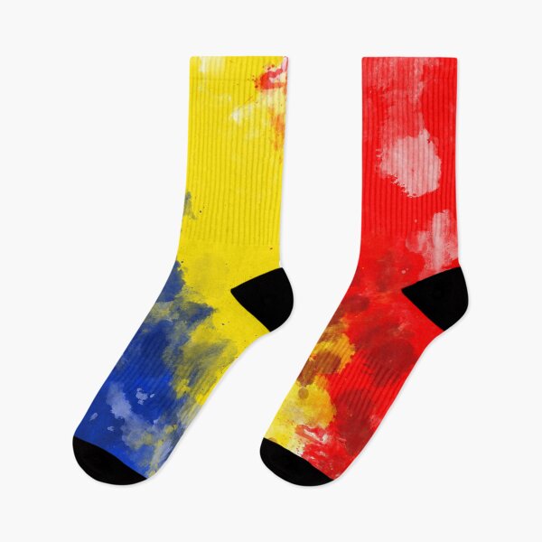 Item preview, Flag of Romania Splash blue yellow red 2024 designed and sold by aloresarts.