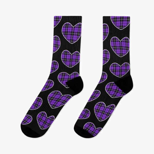 Item preview,  Liliac Purple Tartan Heart | Scotland | Cute Tartan on Black designed and sold by cutetartanshop.