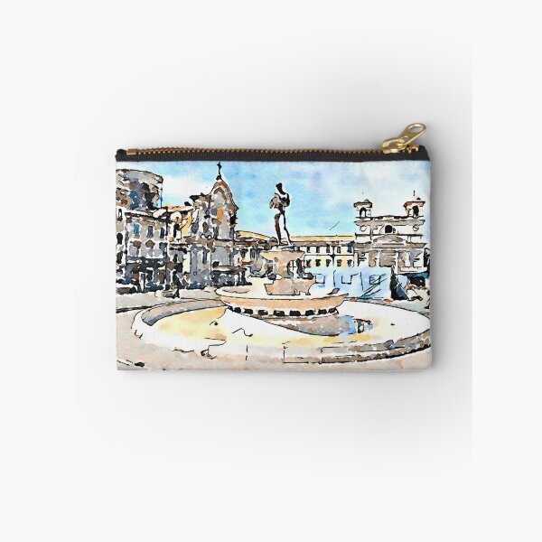 Item preview, L'Aquila: square with fountain designed and sold by Giuseppe Cocco.
