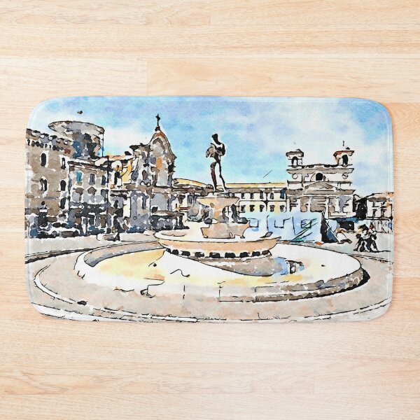 Item preview, L'Aquila: square with fountain designed and sold by Giuseppe Cocco.