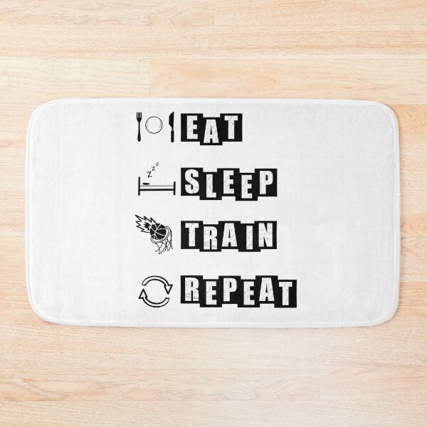 Item preview, Eat, Sleep, Train, Repeat for BasketBall - white designed and sold by BusyMonkeys.