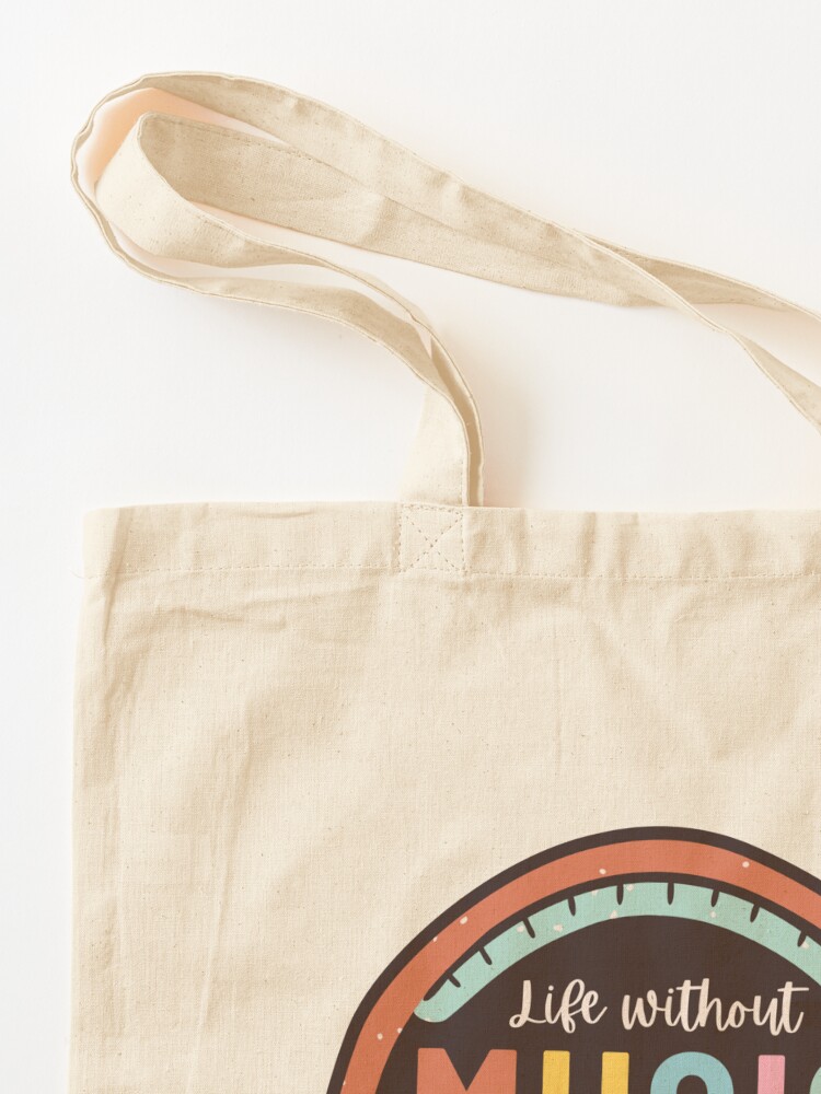 Thumbnail 3 of 5, Tote Bag, Without music life would b flat - Funny designed and sold by ElectricFangs.