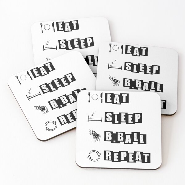 Item preview, Eat, Sleep, B.Ball, Repeat - white designed and sold by BusyMonkeys.
