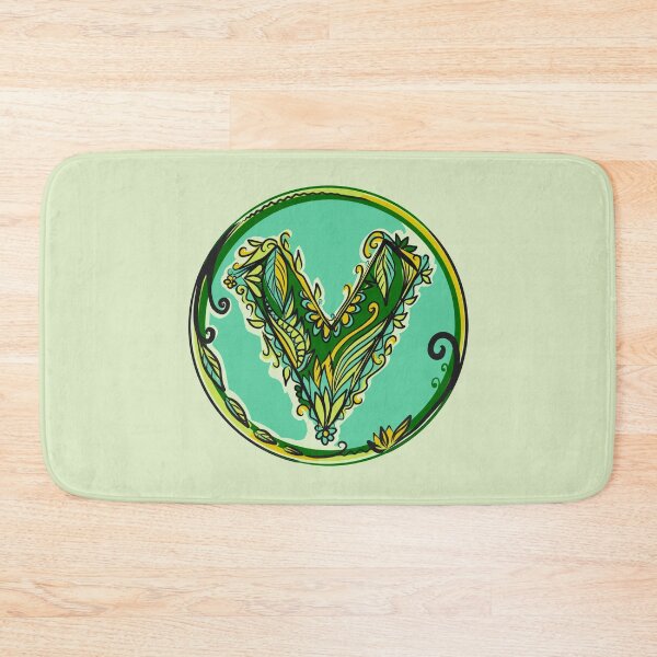 Item preview, V like vegan, vegetarian, plant, save planet earth, green lifestyle, designed and sold by boom-art.