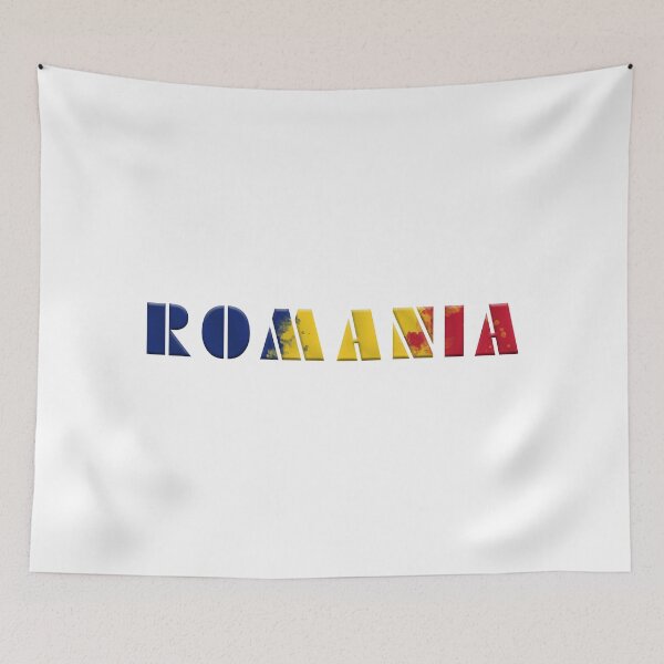 Item preview, Romania 2024 text flag  designed and sold by aloresarts.