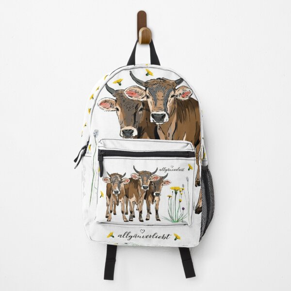 Allgäu in love - three young cows with dandelions Backpack