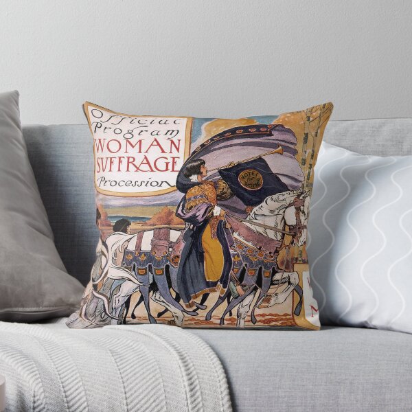 1913 Women's March On Washington 2 Sepia Toned - Votes For Women - Women's Suffrage Throw Pillow