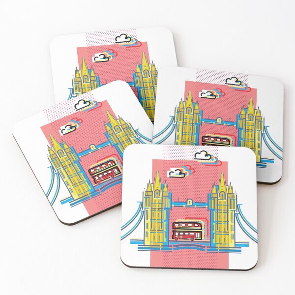 Item preview, London tower bridge and double decker bus designed and sold by eddotl.