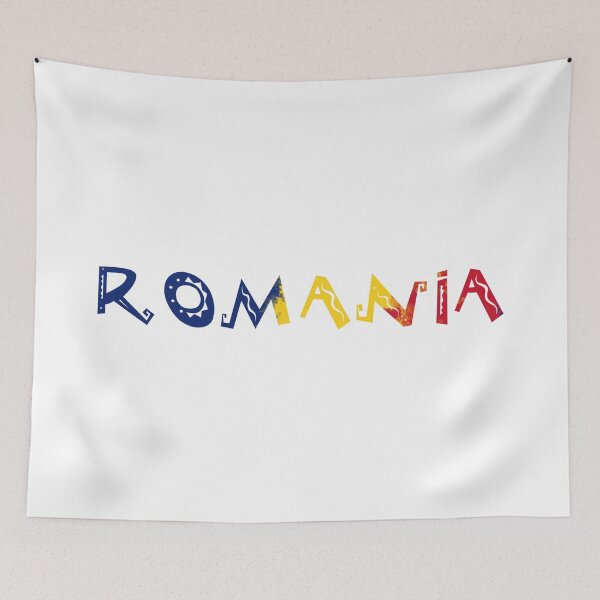 Item preview, Romania colorful text 2024 designed and sold by aloresarts.