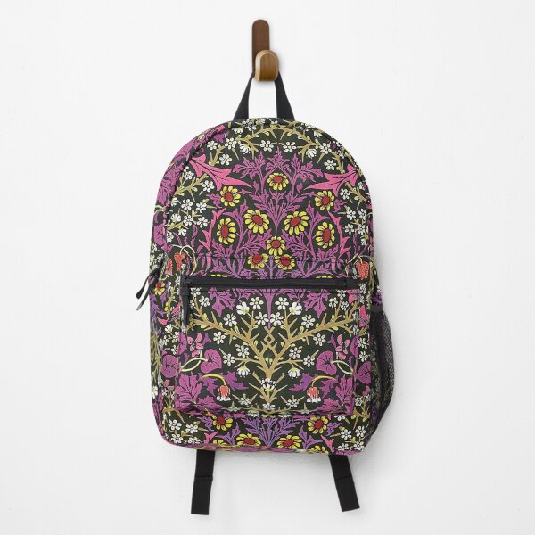 Item preview, BLACKTHURN ,WILD FLOWERS ,PINK PURPLE  LEAVES Art Nouveau Floral designed and sold by BulganLumini.