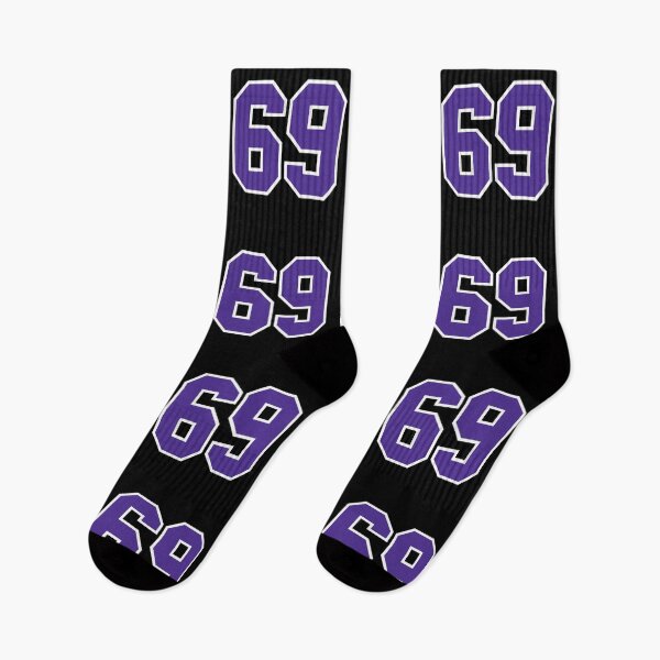 Item preview, Sixty-Nine Purple Jersey Number Sports 69 designed and sold by HelloFromAja.