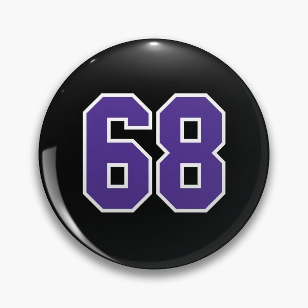 Item preview, Sixty-Eight Purple Jersey Number Sports 68 designed and sold by HelloFromAja.