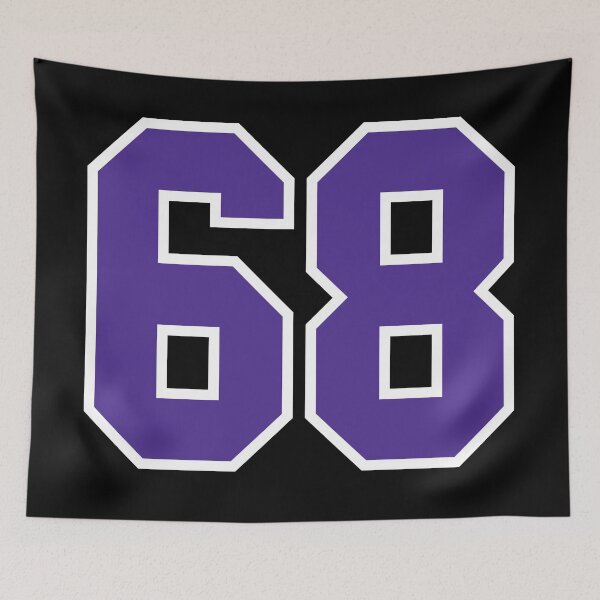 Item preview, Sixty-Eight Purple Jersey Number Sports 68 designed and sold by HelloFromAja.