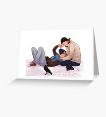 a matter of hands and eyelashes Greeting Card