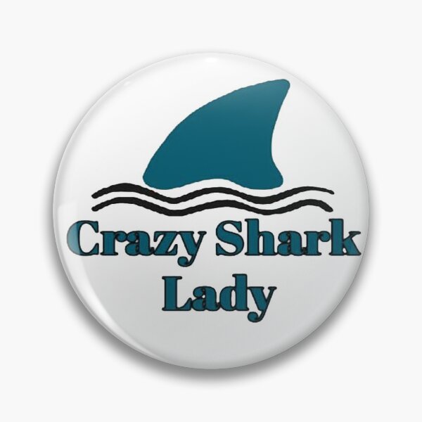 Item preview, Crazy Shark Lady designed and sold by NancyArtDesigns.