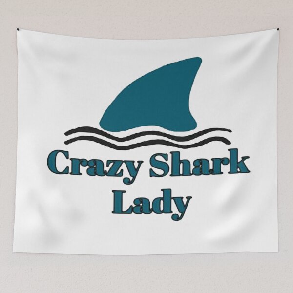 Item preview, Crazy Shark Lady designed and sold by NancyArtDesigns.