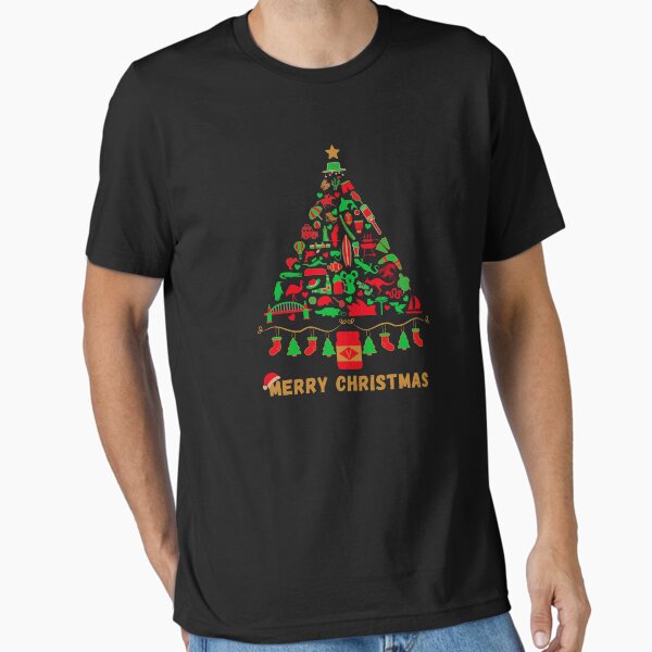 Item preview, Merry Christmas Australia | Australian Christmas Tree Made Up of Icons/Symbols  (in Bright Xmas Colors, also available in Vintage Colors) designed and sold by InkItStudio.