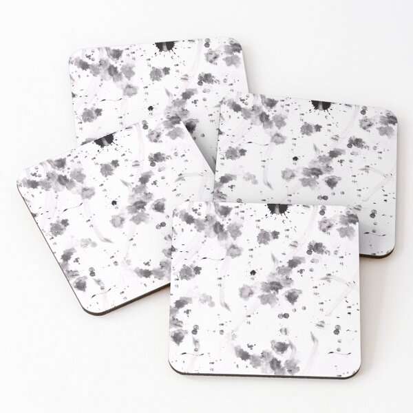 Item preview, Watercolor  pattern  Black on white Splash drop designed and sold by aloresarts.