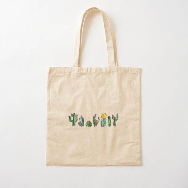 Watercolor Cactuses Cotton Tote Bag