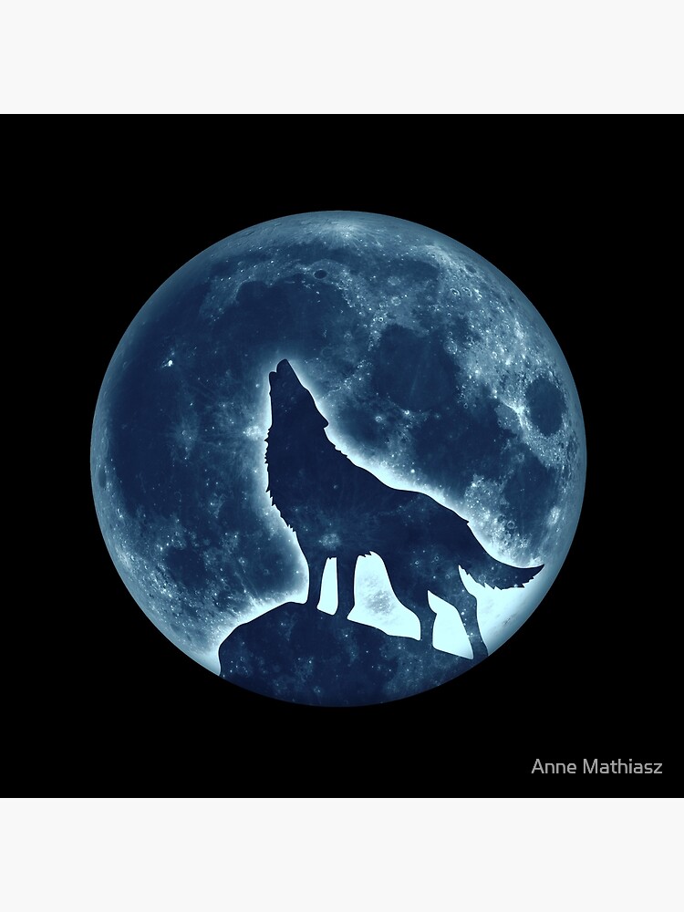 Heulender Wolf Vollmond Vollmond Wild Hund Wolfe Stofftasche Von Boom Art Redbubble