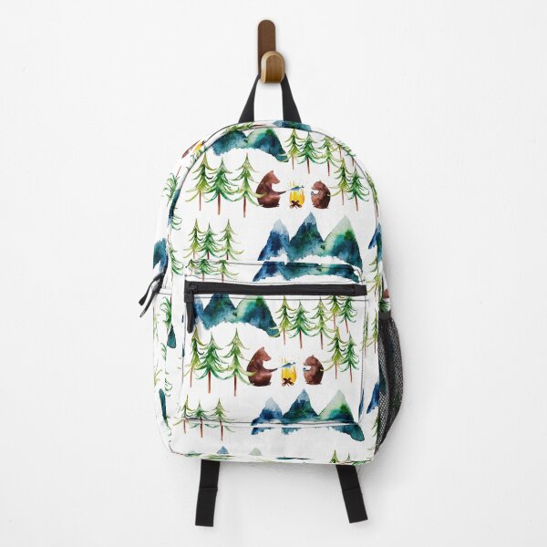 Item preview, Bears in the mountains around a campfire with fish and cocoa designed and sold by Scandi Shop .