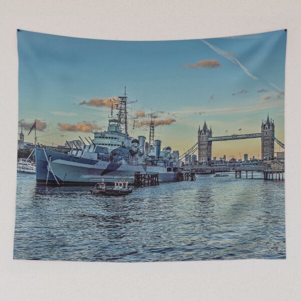 Item preview, #321 HMS Belfast and Tower bridge in London designed and sold by phutball.