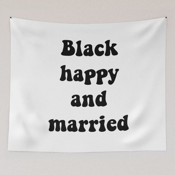 Item preview, Black happy and married designed and sold by prehokage.