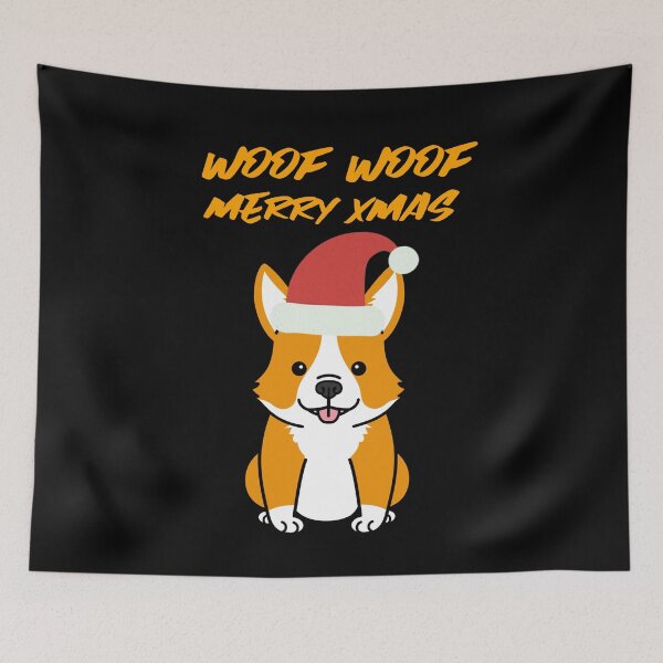 Item preview, Corgi Woof Woof Merry Xmas designed and sold by joabaj.