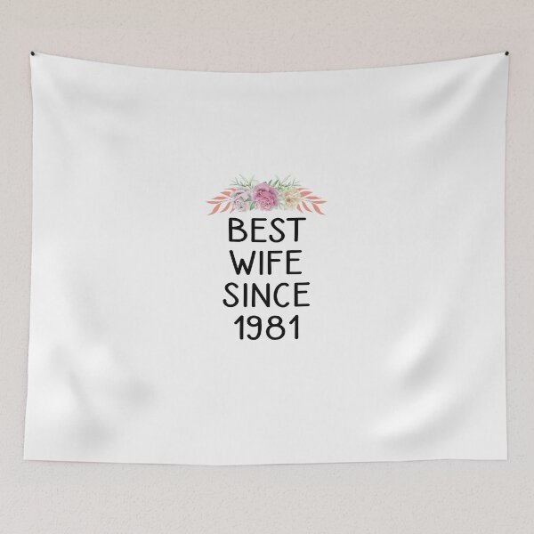 Item preview, Best Wife Since 1981 Funny Wedding Anniversary Gifts From Husband floral Design designed and sold by Chamssou.