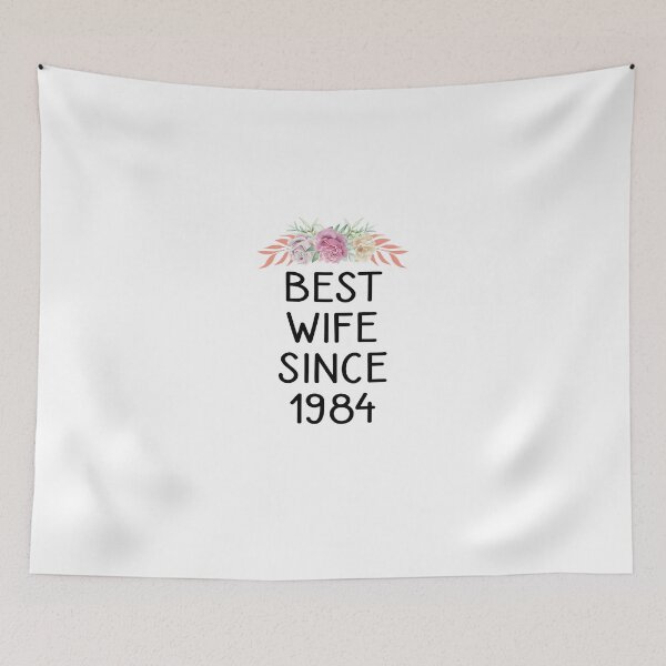 Item preview, Best Wife Since 1984 Funny Wedding Anniversary Gifts From Husband floral Design designed and sold by Chamssou.
