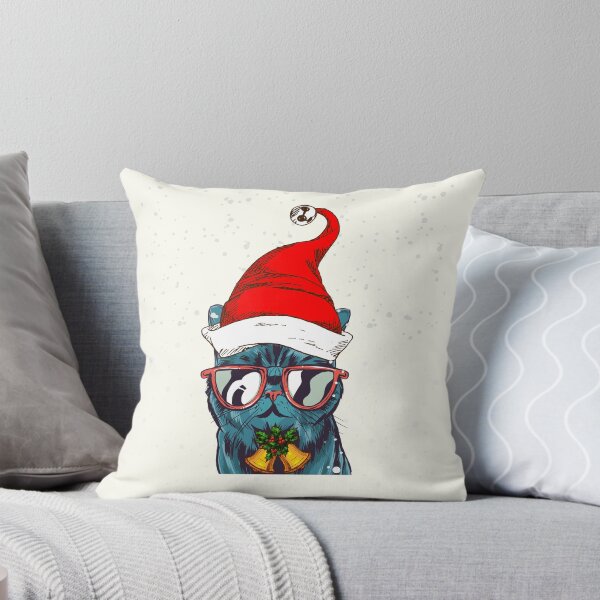 Item preview, Santa Cool Cat in Snow designed and sold by EclairVanilla.