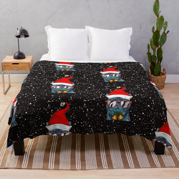 Item preview, Santa Cool Cat in Snow designed and sold by EclairVanilla.