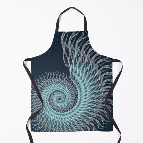 Item preview, Blue snail in fractal lines designed and sold by Nicole Bleck.