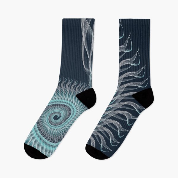 Item preview, Blue snail in fractal lines designed and sold by Nicole Bleck.