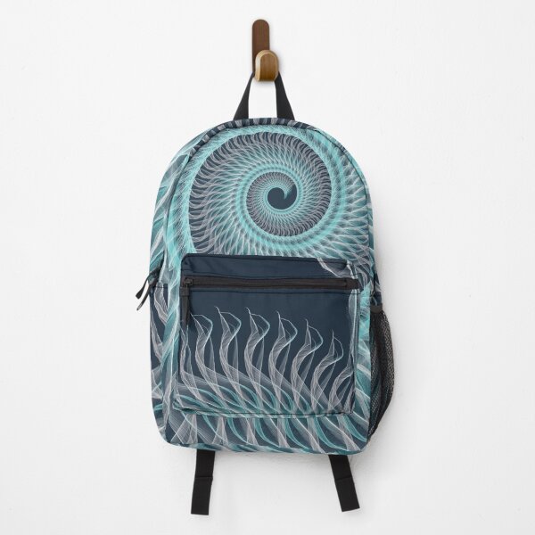Item preview, Blue snail in fractal lines designed and sold by Nicole Bleck.