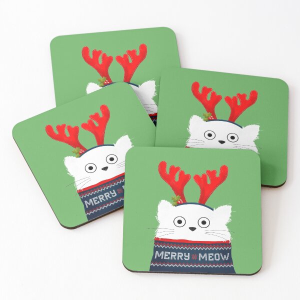 Item preview, Christmas Reindeer Cat designed and sold by Doozal.
