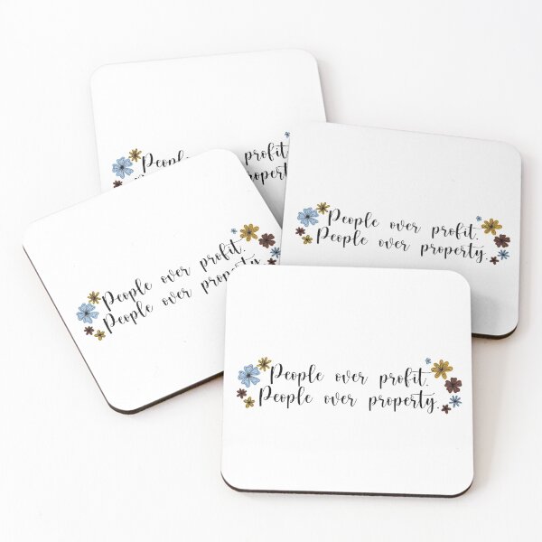 Item preview, people over profit. people over property.  designed and sold by dianasdoodles.