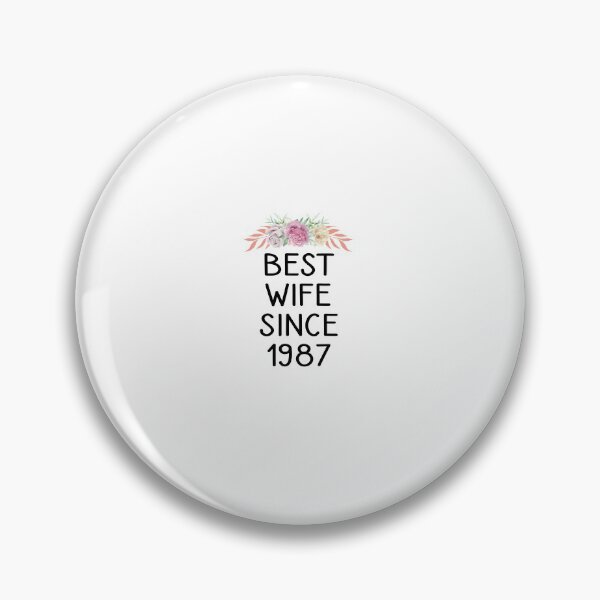 Item preview, Best Wife Since 1987 Funny Wedding Anniversary Gifts From Husband floral Design designed and sold by Chamssou.