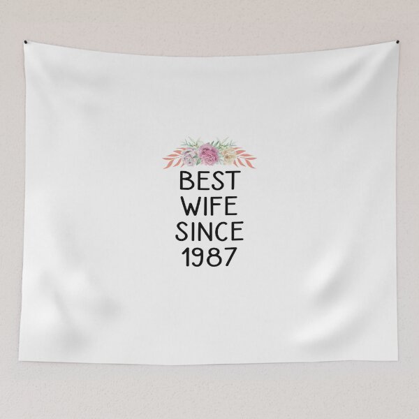 Item preview, Best Wife Since 1987 Funny Wedding Anniversary Gifts From Husband floral Design designed and sold by Chamssou.