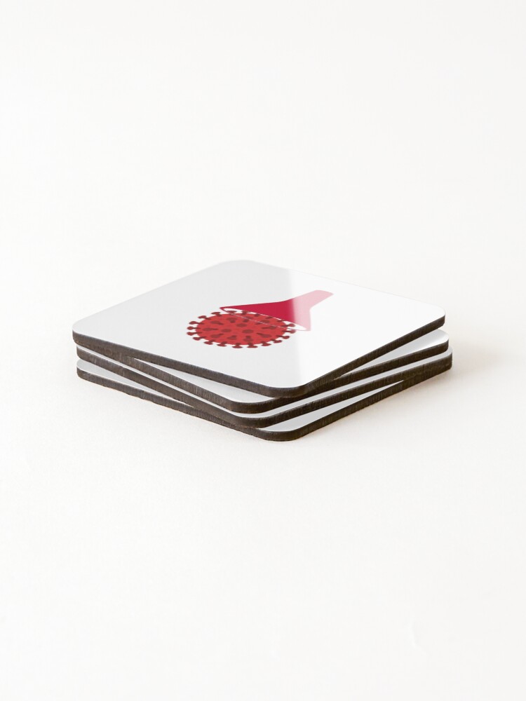 Thumbnail 4 of 5, Coasters (Set of 4), Crazy virus designed and sold by ThinkHum.