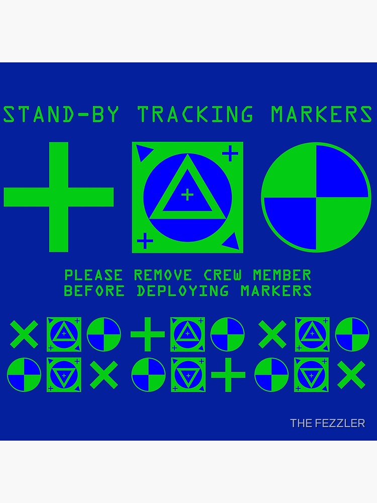 "Visual Effects Flim Crew Tracking Markers Blue" Poster by SHFARROW