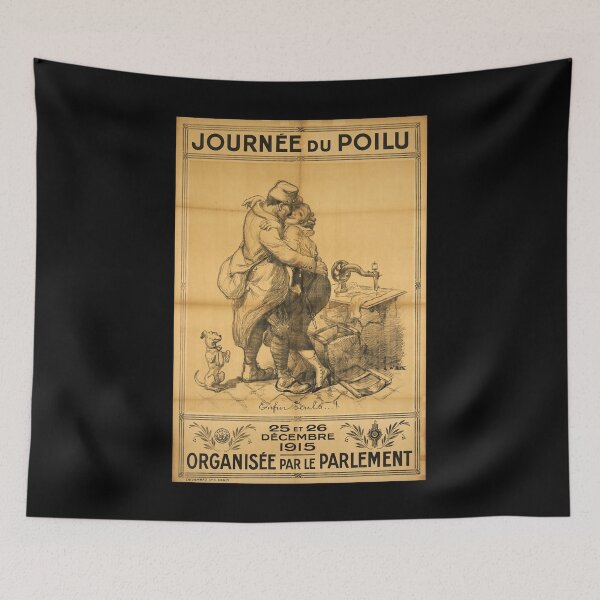 Item preview, retro journee du poilu enfin seuls organisee par le parlement vintage reclame designed and sold by CorasPosters.