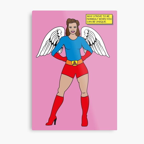 Why strive to be normal when you can be unique - pink Metal Print